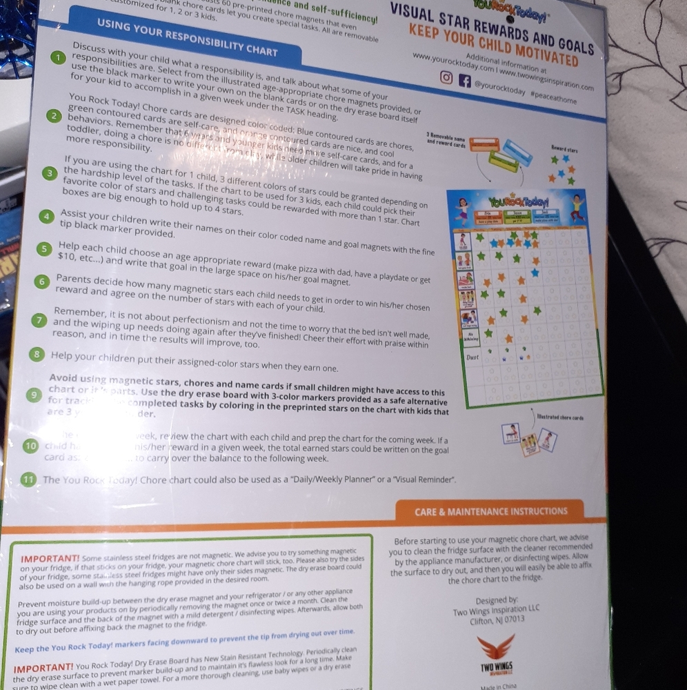Magnetic Chore Charts for One or Multiple Kids - Picture 3 of 5